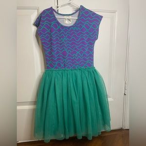 Taylor Joelle Mermaid Tutu Dress Purple and Green Size 8